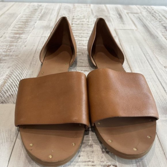 Madewell Thea Sandals Leather Flats Open Toe Shoes - Picture 4 of 9